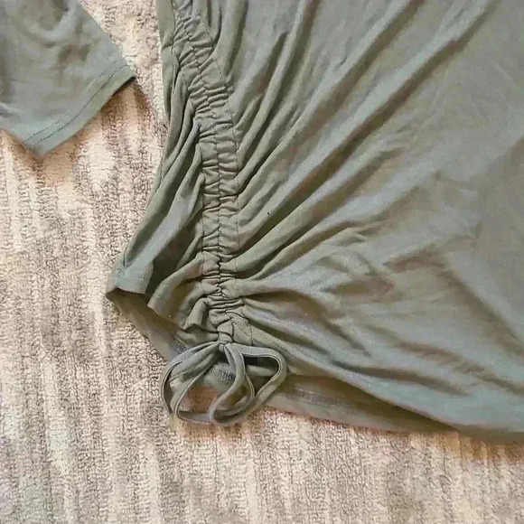 Army Green 3/4 Length Top - Picture 3 of 5